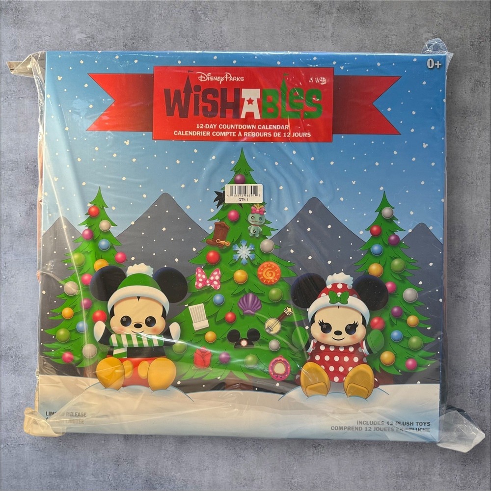 New Sealed In Box‎ Disney 2024 Parks Wishables Holiday Plush Advent Calendar